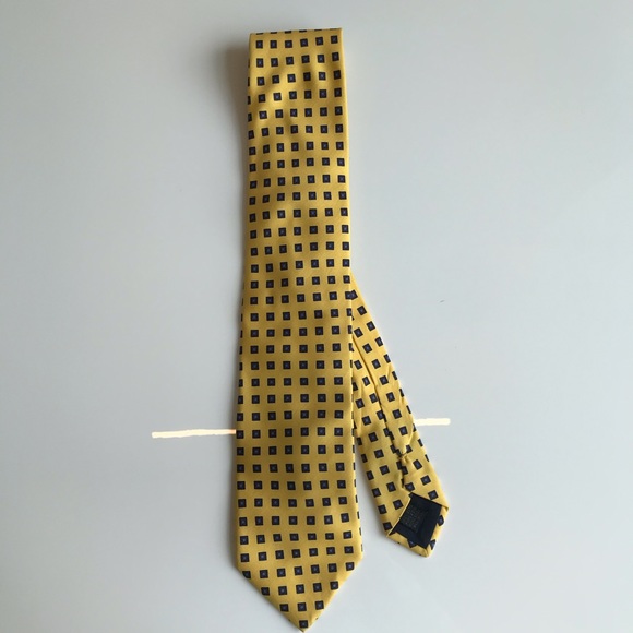 Prada yellow and blue silk tie - Picture 1 of 3